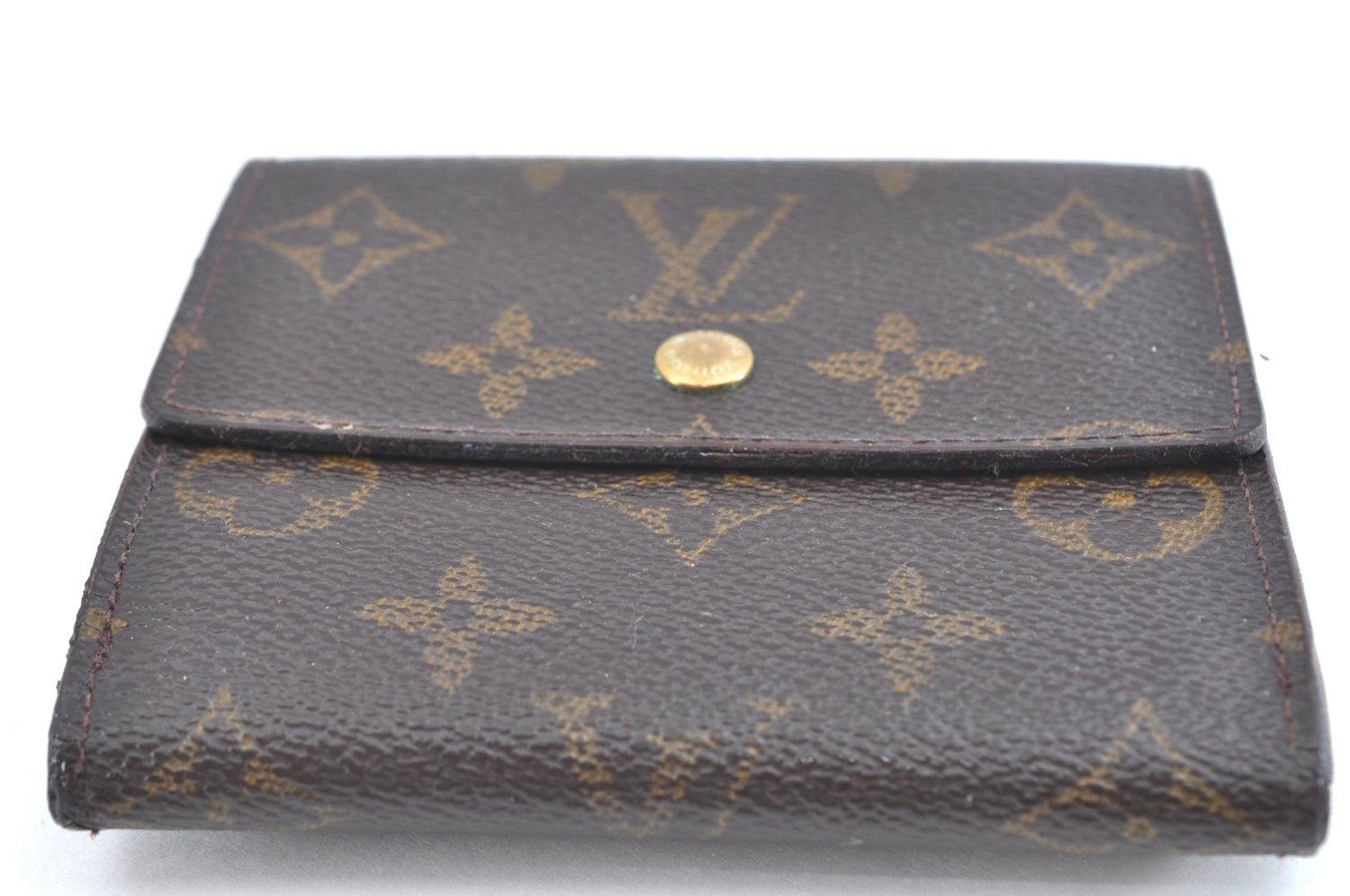 Authentic Louis Vuitton Monogram M61652 Porte Monnaie Billet Carte Credit K5762