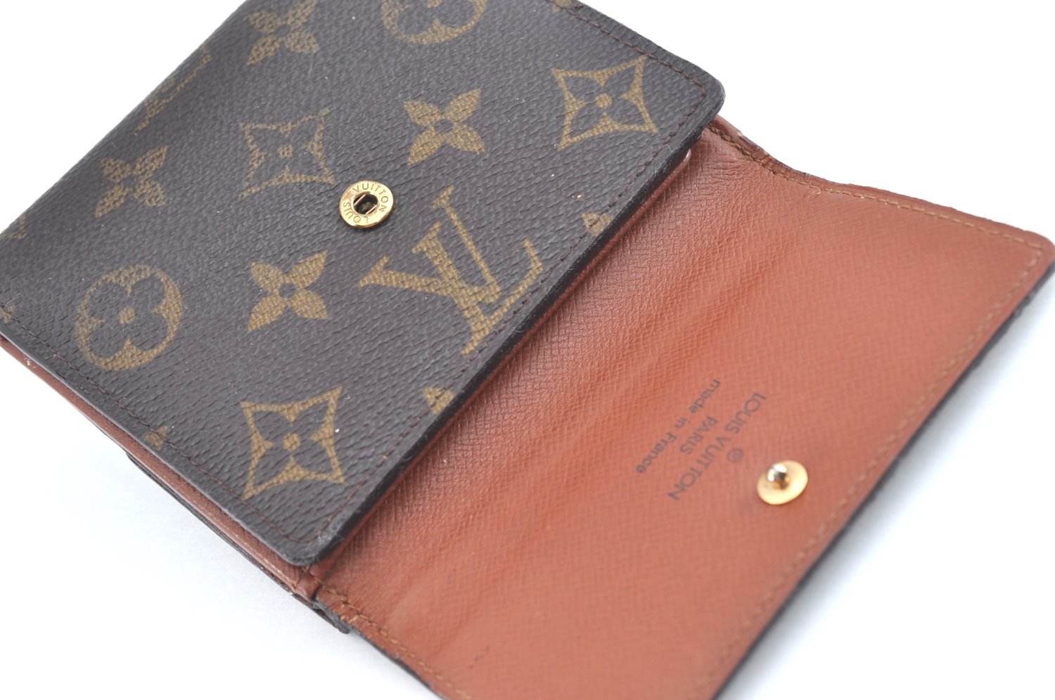 Authentic Louis Vuitton Monogram M61652 Porte Monnaie Billet Carte Credit K5762