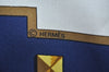 Authentic HERMES Carre 90 Scarf "LES CLES" Silk Navy K5764