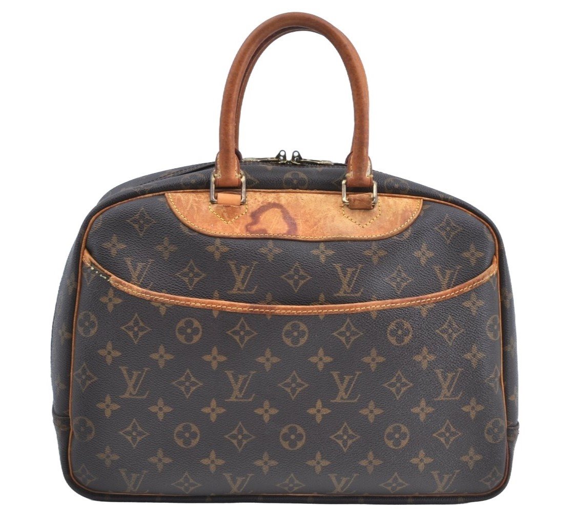 Authentic Louis Vuitton Monogram Deauville Hand Bag M47270 LV K5774