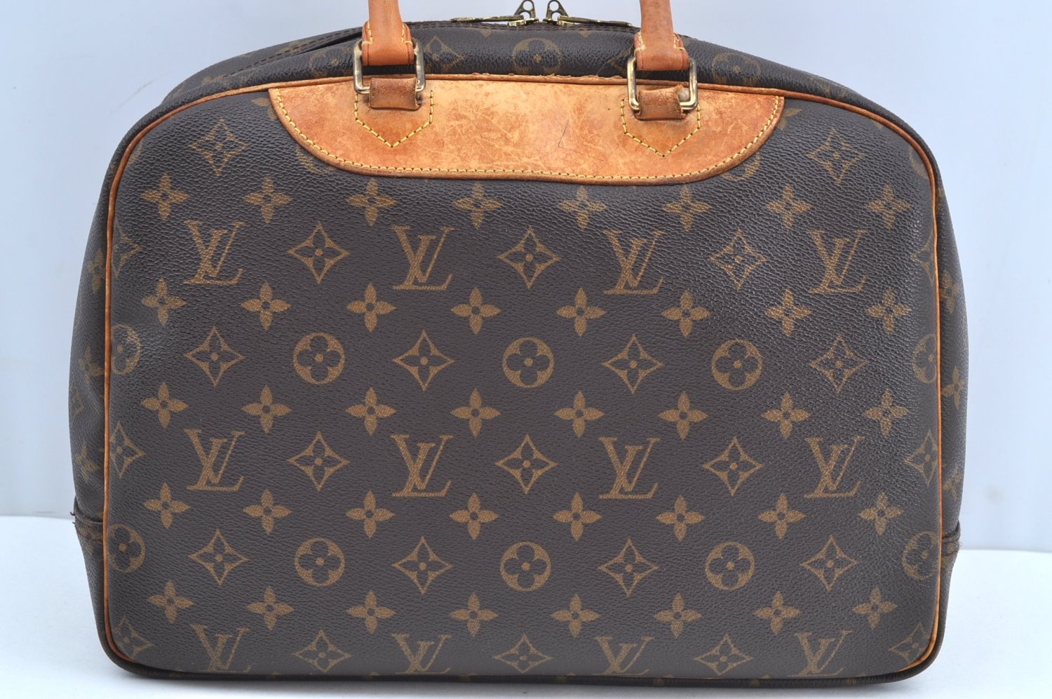 Authentic Louis Vuitton Monogram Deauville Hand Bag M47270 LV K5774