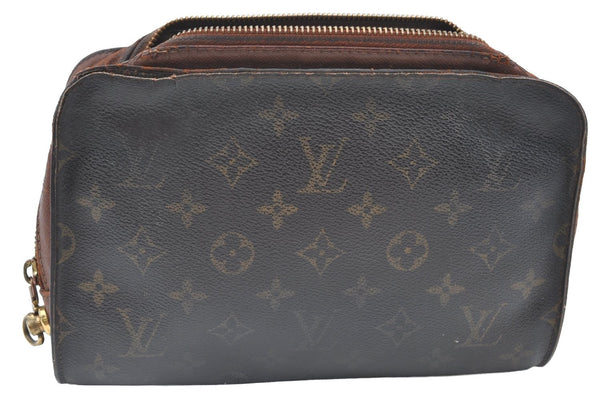 Authentic Louis Vuitton Monogram Orsay Clutch Hand Bag Purse M51790 Junk K5780