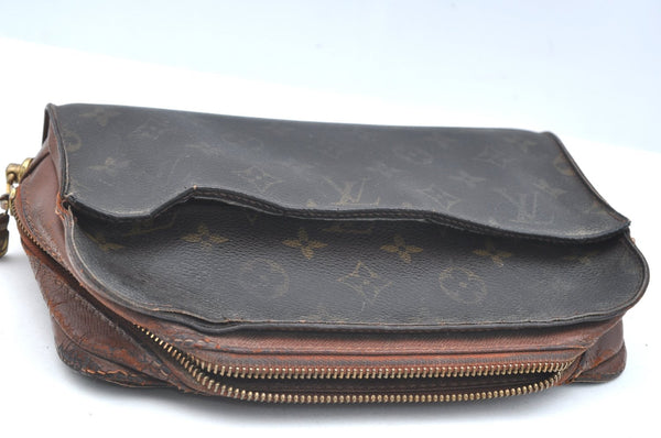 Authentic Louis Vuitton Monogram Orsay Clutch Hand Bag Purse M51790 Junk K5780