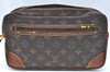 Authentic Louis Vuitton Monogram Marly Dragonne GM M51825 Clutch Bag Junk K5783