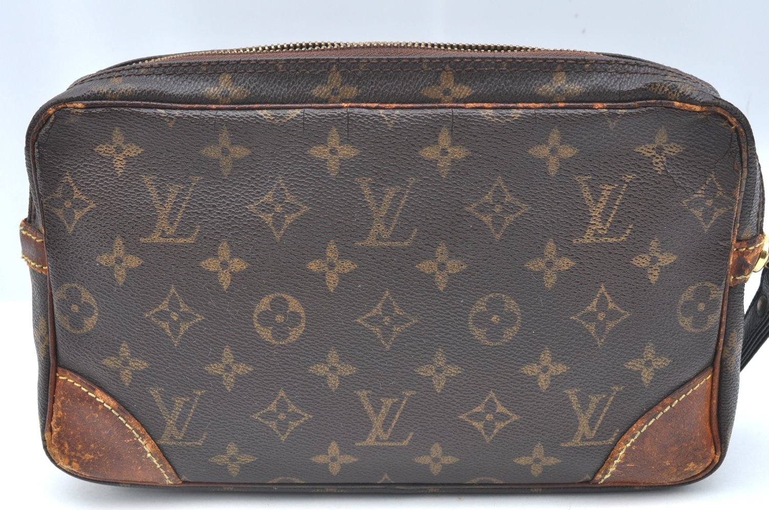 Authentic Louis Vuitton Monogram Marly Dragonne GM M51825 Clutch Bag Junk K5783
