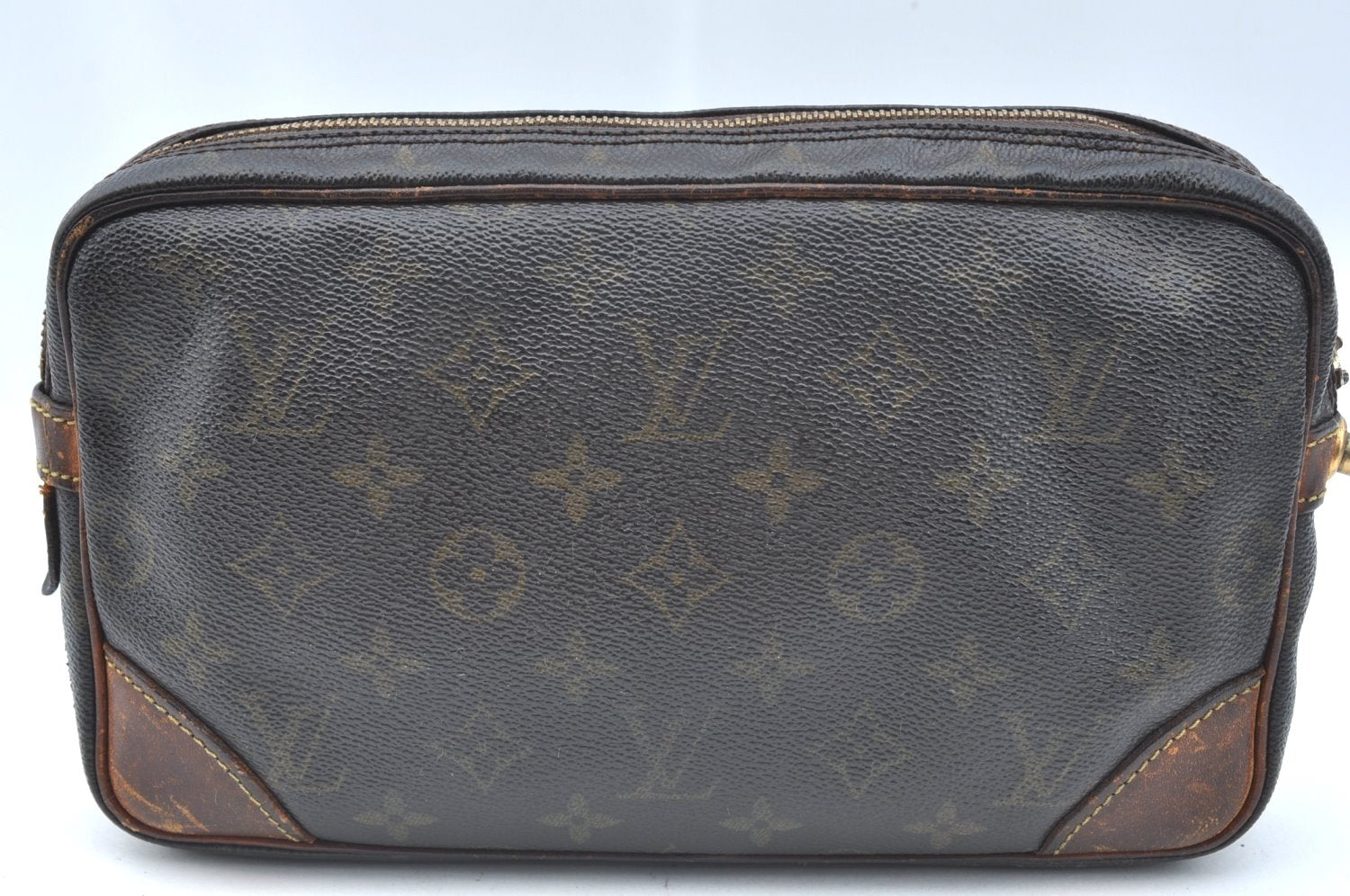 Authentic Louis Vuitton Monogram Marly Dragonne GM M51825 Clutch Bag Junk K5797