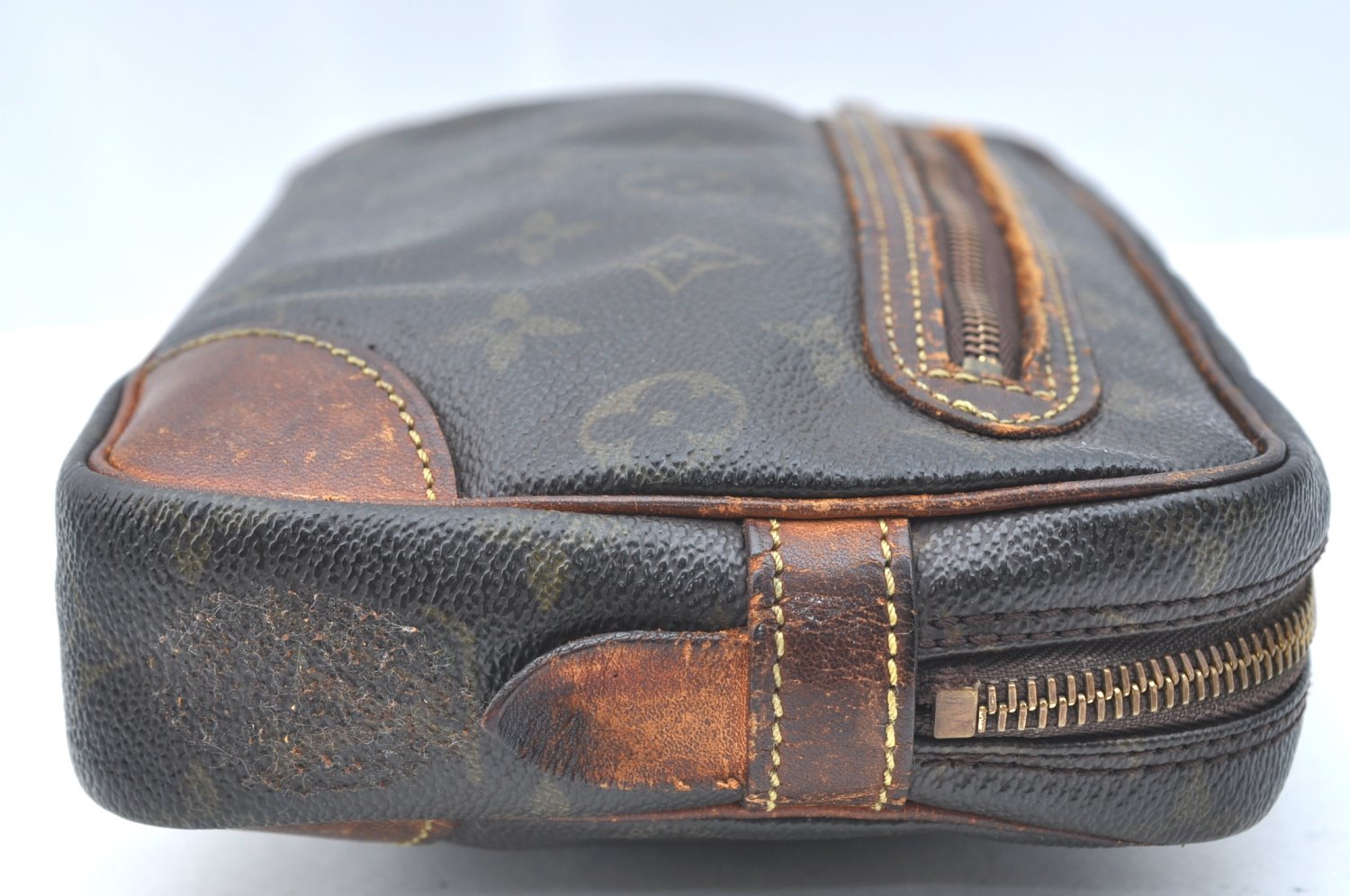 Authentic Louis Vuitton Monogram Marly Dragonne GM M51825 Clutch Bag Junk K5797