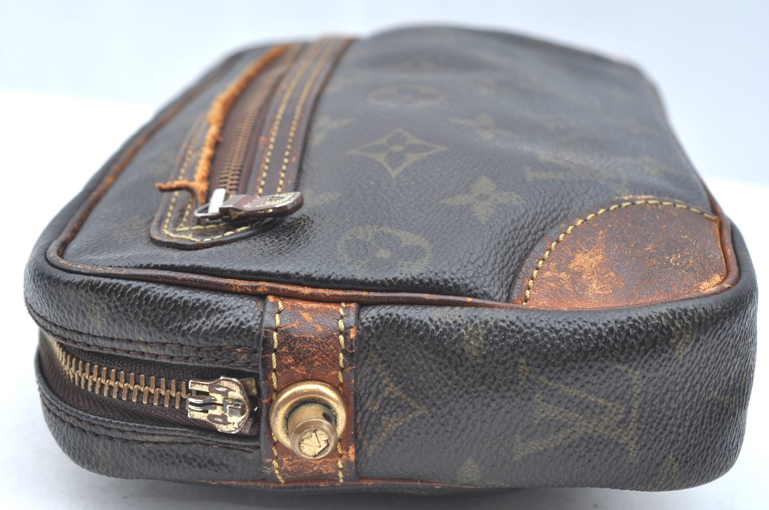 Authentic Louis Vuitton Monogram Marly Dragonne GM M51825 Clutch Bag Junk K5797