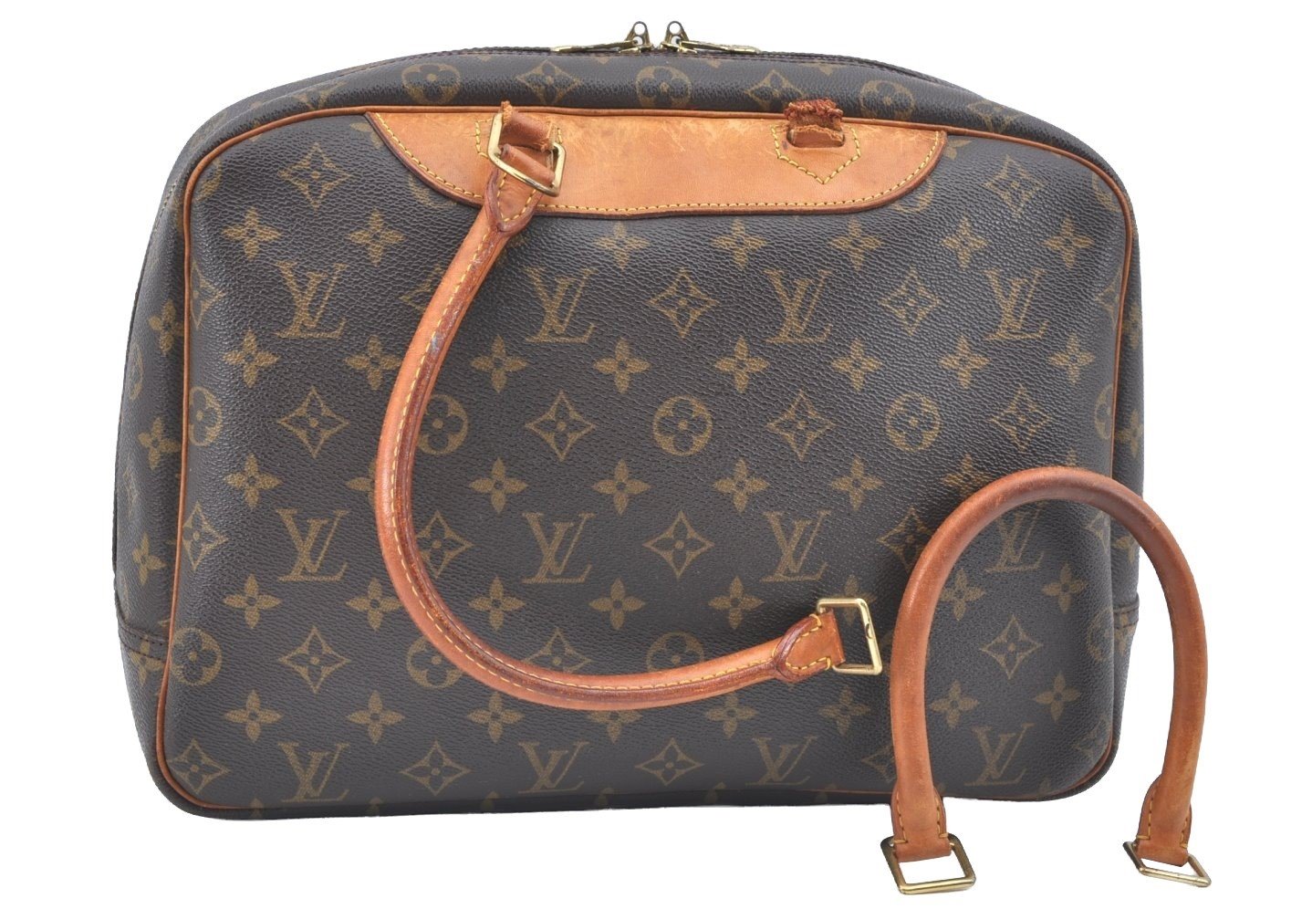 Authentic Louis Vuitton Monogram Deauville Hand Bag M47270 LV Junk K5798