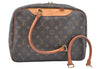 Authentic Louis Vuitton Monogram Deauville Hand Bag M47270 LV Junk K5798