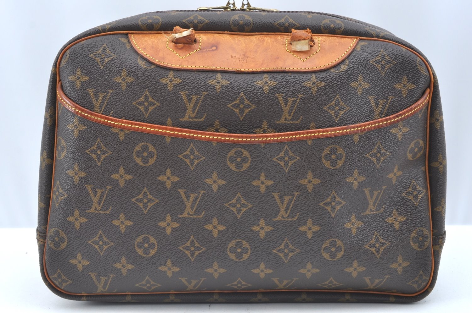 Authentic Louis Vuitton Monogram Deauville Hand Bag M47270 LV Junk K5798
