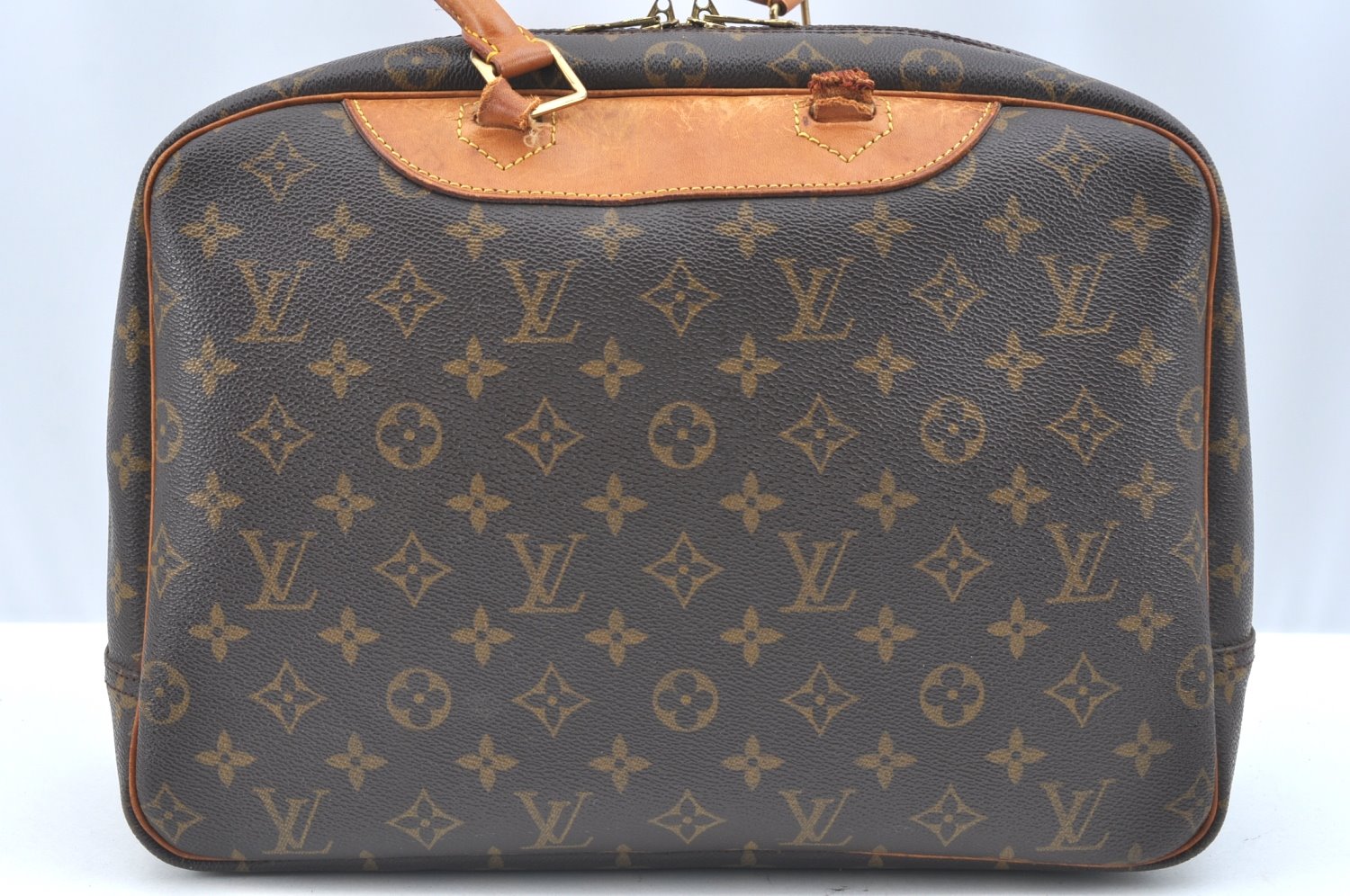 Authentic Louis Vuitton Monogram Deauville Hand Bag M47270 LV Junk K5798
