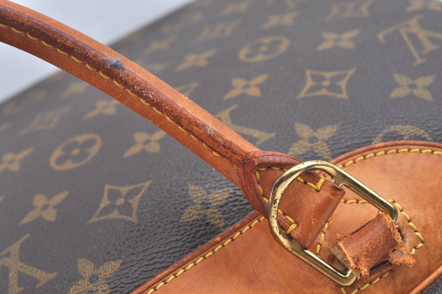 Authentic Louis Vuitton Monogram Deauville Hand Bag M47270 LV Junk K5798