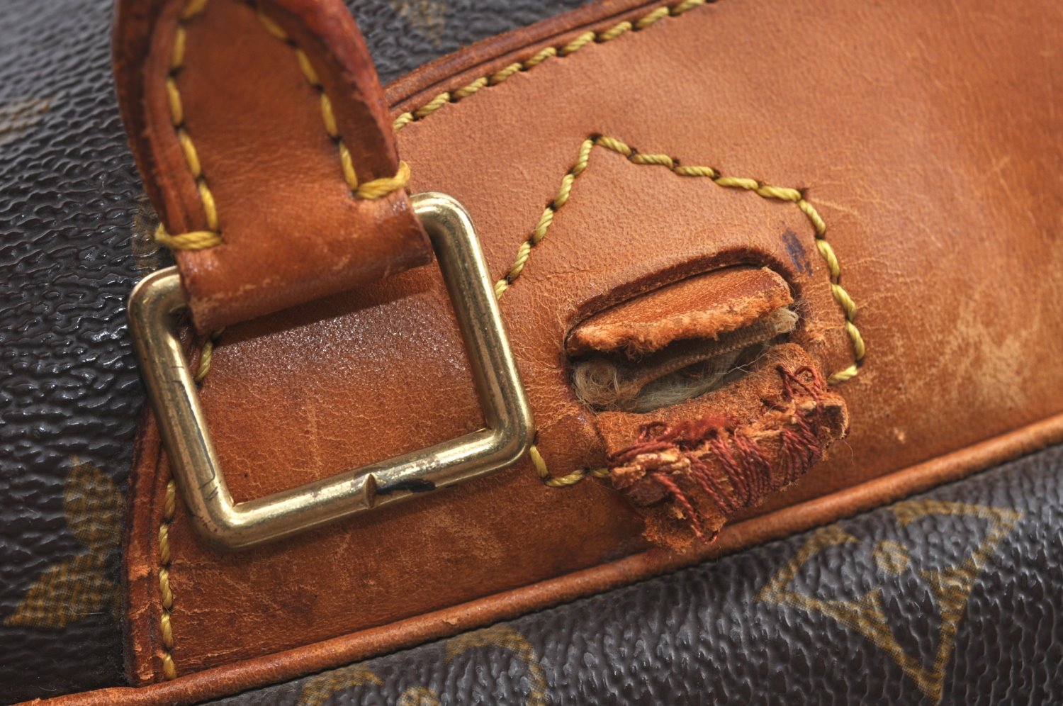 Authentic Louis Vuitton Monogram Deauville Hand Bag M47270 LV Junk K5798