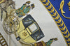 Authentic HERMES Carre 90 Scarf "LA Promenade De Longchamps" Silk Blue K5800