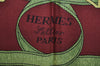 Authentic HERMES Carre 90 Scarf "Eperon d'or" Silk Brown K5811