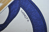 Authentic HERMES Carre 90 Scarf "Eperon d'or" Silk Blue K5812