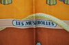 Authentic HERMES Carre 90 Scarf "LES MUSEROLLES" Silk Brown K5815