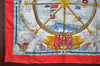 Authentic HERMES Carre 90 Scarf "Vive le vent" Silk Red K5817