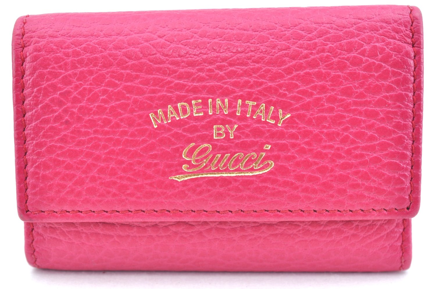 Authentic GUCCI Swing Vintage６Six Hooks Key Case Leather 354499 Pink K5820