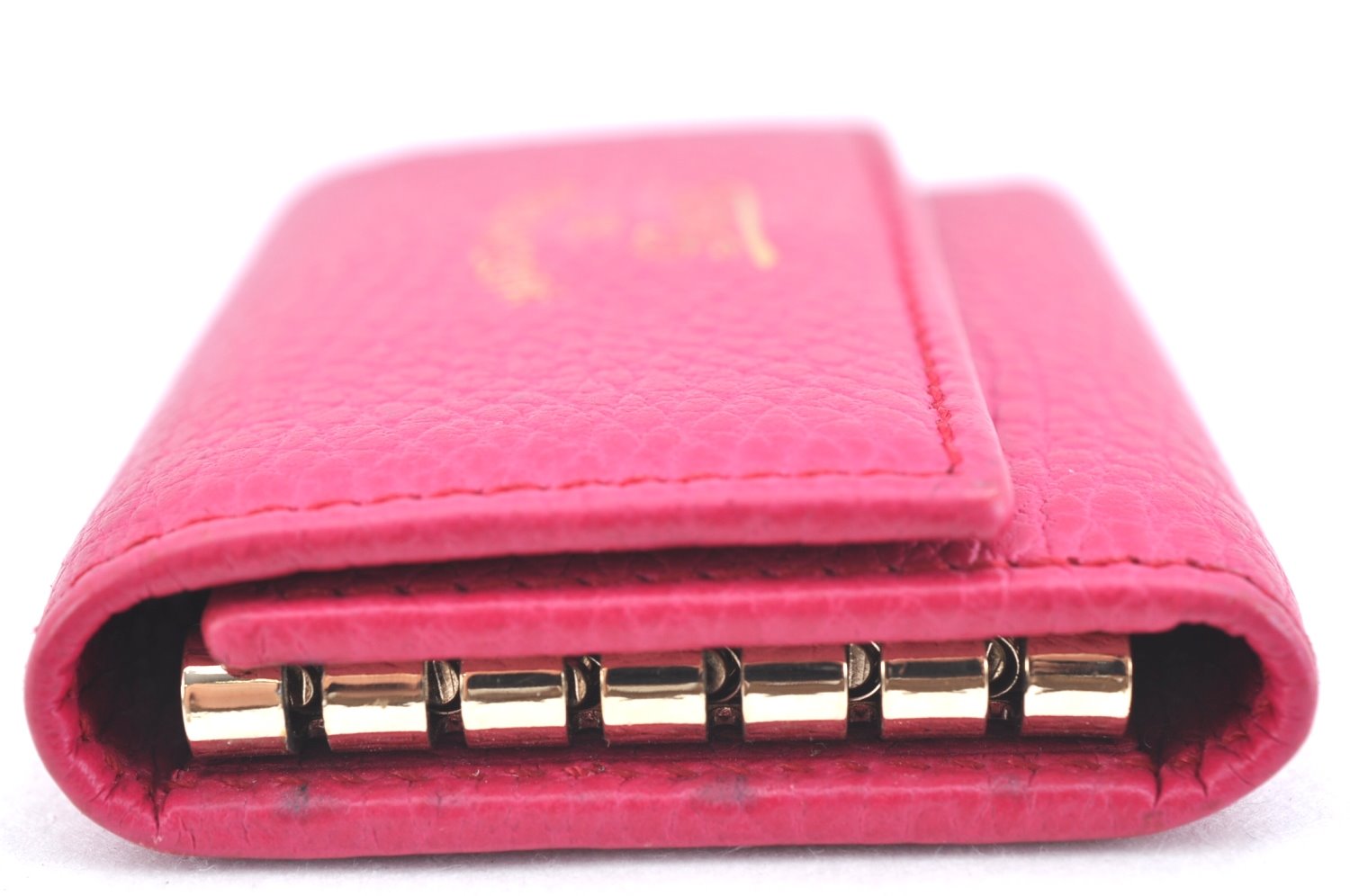 Authentic GUCCI Swing Vintage６Six Hooks Key Case Leather 354499 Pink K5820