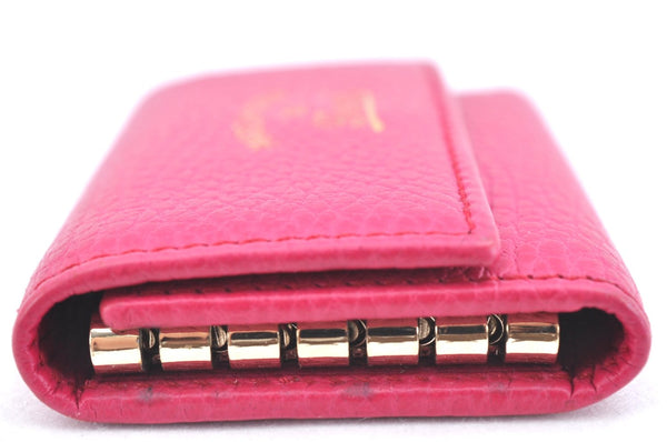 Authentic GUCCI Swing Vintage６Six Hooks Key Case Leather 354499 Pink K5820