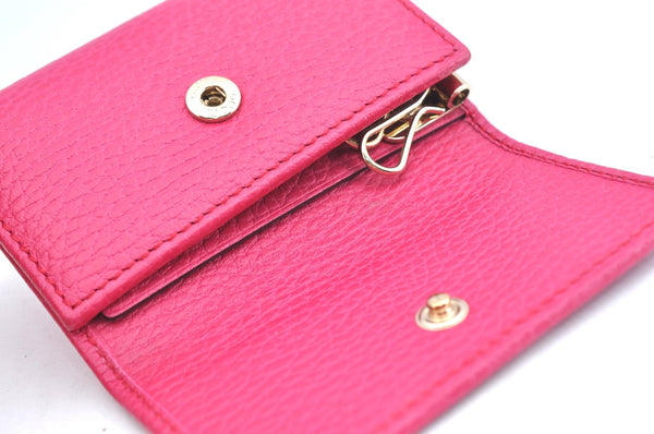 Authentic GUCCI Swing Vintage６Six Hooks Key Case Leather 354499 Pink K5820
