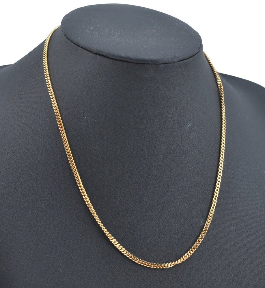 Authentic Christian Dior Gold Tone Chain Necklace CD K5822