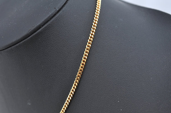 Authentic Christian Dior Gold Tone Chain Necklace CD K5822