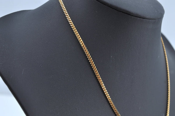 Authentic Christian Dior Gold Tone Chain Necklace CD K5822