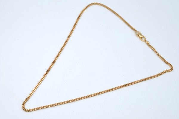 Authentic Christian Dior Gold Tone Chain Necklace CD K5822