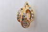 Authentic Christian Dior Rhinestone Clip-On Earrings Gold Plating CD K5825