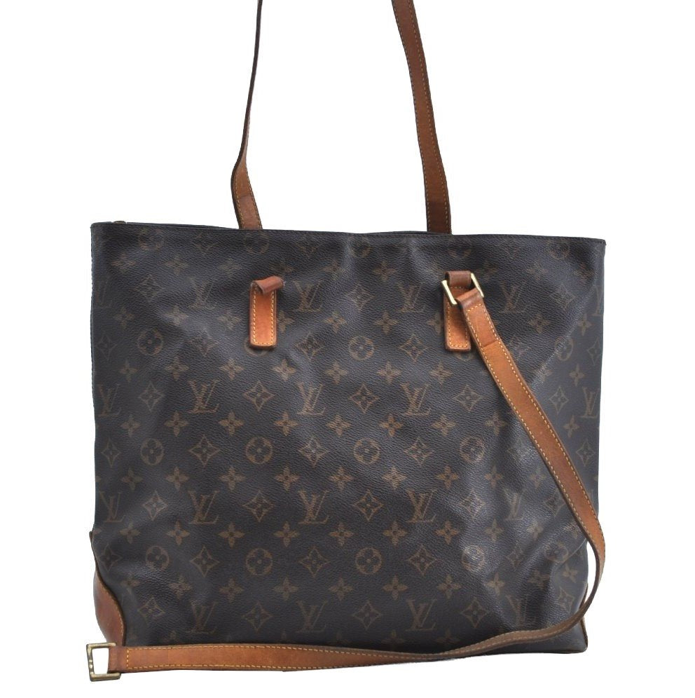 Authentic Louis Vuitton Monogram Cabas Mezzo Shoulder Tote Bag M51151 Junk K5828