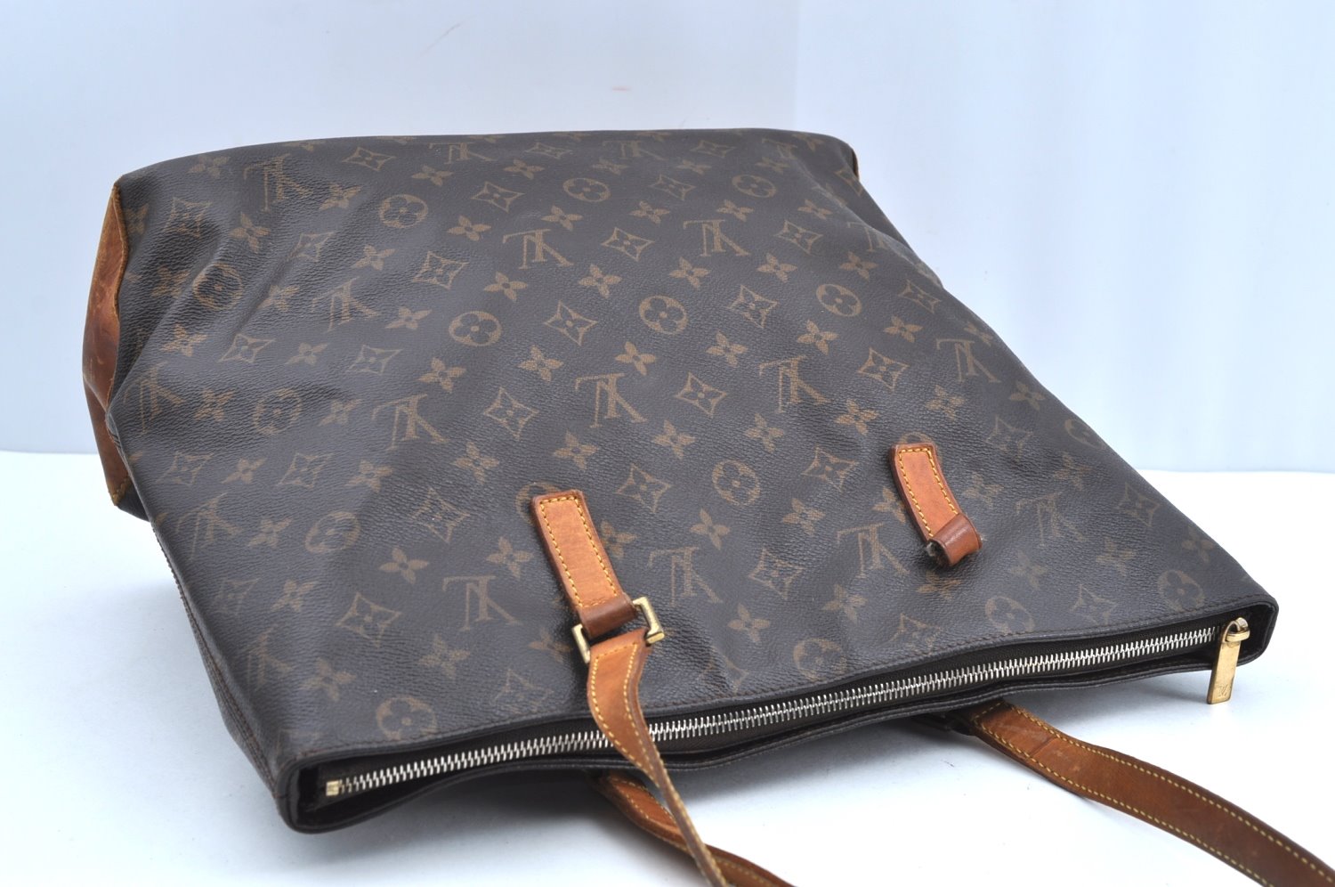 Authentic Louis Vuitton Monogram Cabas Mezzo Shoulder Tote Bag M51151 Junk K5828