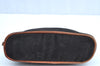 Authentic HERMES Bolide PM Pouch Purse Canvas Leather Black K5830