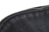 Authentic HERMES Bolide PM Pouch Purse Canvas Leather Black K5830
