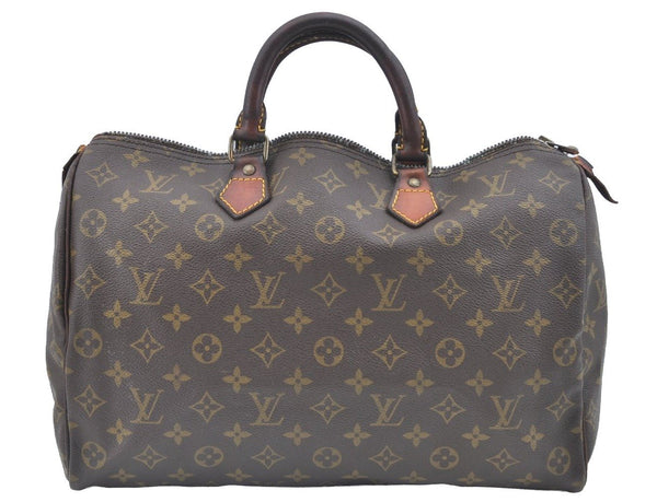 Authentic Louis Vuitton Monogram Speedy 35 Hand Boston Bag M41524 LV Junk K5831