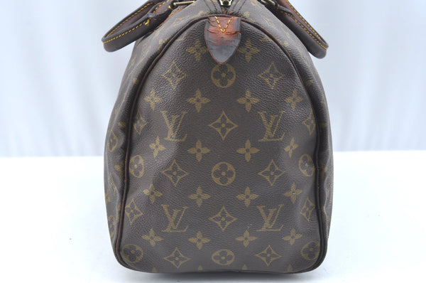 Authentic Louis Vuitton Monogram Speedy 35 Hand Boston Bag M41524 LV Junk K5831