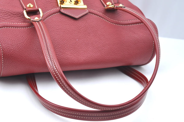 Authentic Louis Vuitton Suhali Rapsolu Shoulder Hand Bag Red M95849 LV K5833