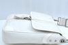 Authentic BURBERRY Vintage Leather Shoulder Bag Purse White K5837