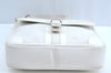 Authentic BURBERRY Vintage Leather Shoulder Bag Purse White K5837