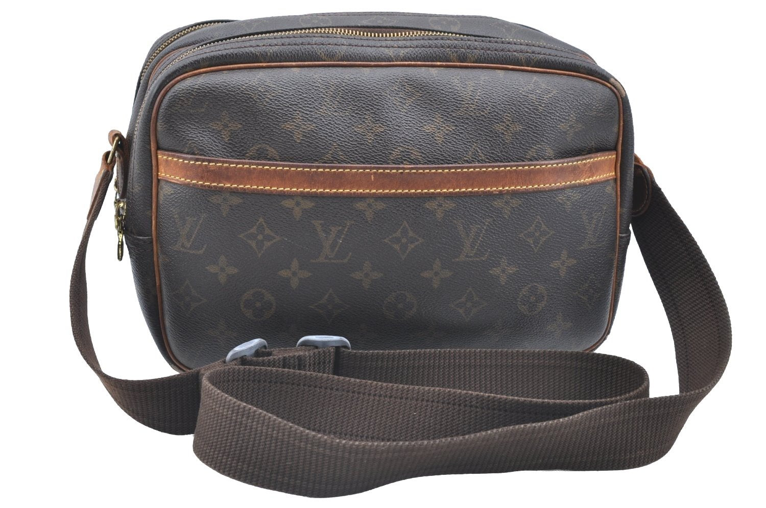 Authentic Louis Vuitton Monogram Reporter PM Shoulder Cross Bag M45254 LV K5838