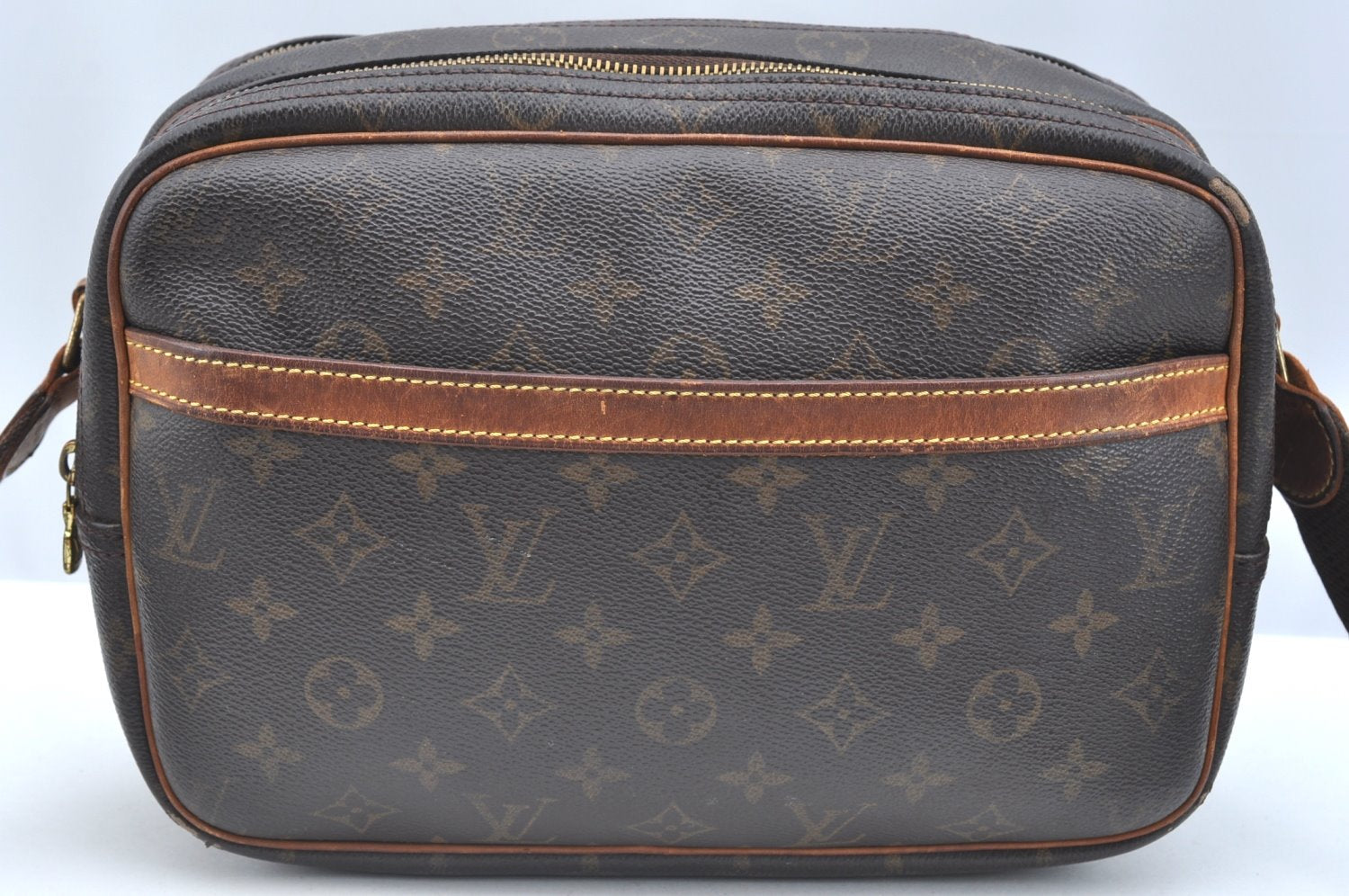 Authentic Louis Vuitton Monogram Reporter PM Shoulder Cross Bag M45254 LV K5838