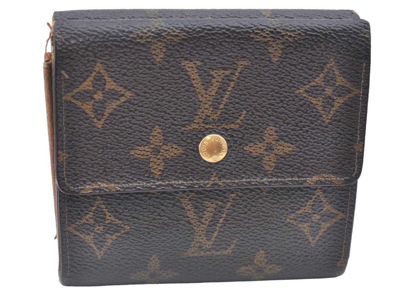 Authentic Louis Vuitton Monogram M61652 Porte Monnaie Billet Carte Credit K5840