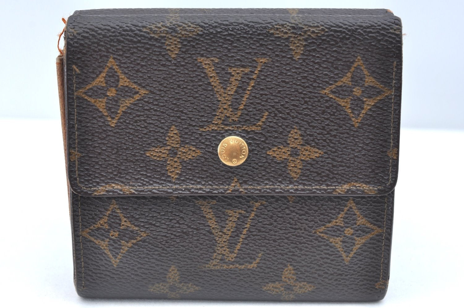Authentic Louis Vuitton Monogram M61652 Porte Monnaie Billet Carte Credit K5840