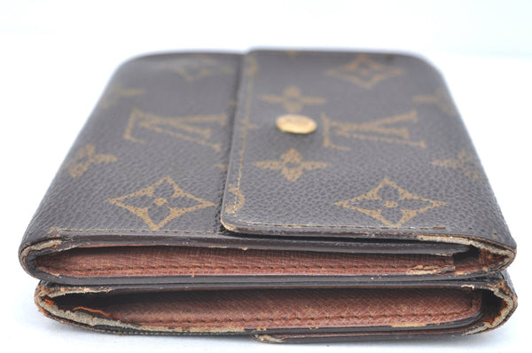 Authentic Louis Vuitton Monogram M61652 Porte Monnaie Billet Carte Credit K5840