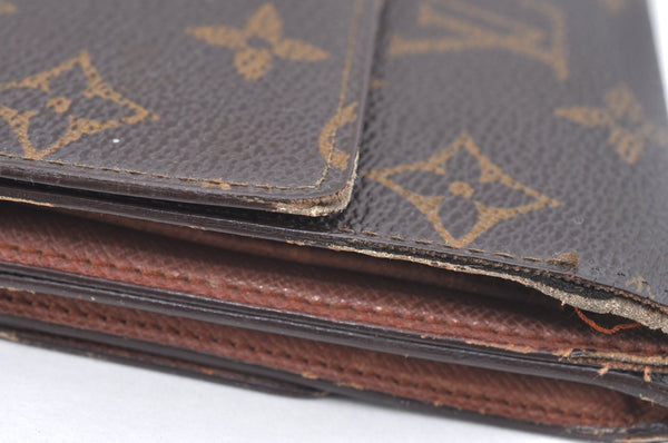 Authentic Louis Vuitton Monogram M61652 Porte Monnaie Billet Carte Credit K5840