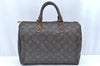 Authentic Louis Vuitton Monogram Speedy 30 Hand Boston Bag M41526 LV K5850