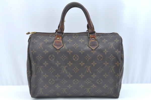 Authentic Louis Vuitton Monogram Speedy 30 Hand Boston Bag M41526 LV K5850