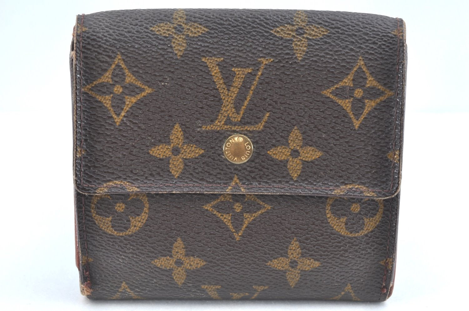Authentic Louis Vuitton Monogram M61652 Porte Monnaie Billet Carte Credit K5851